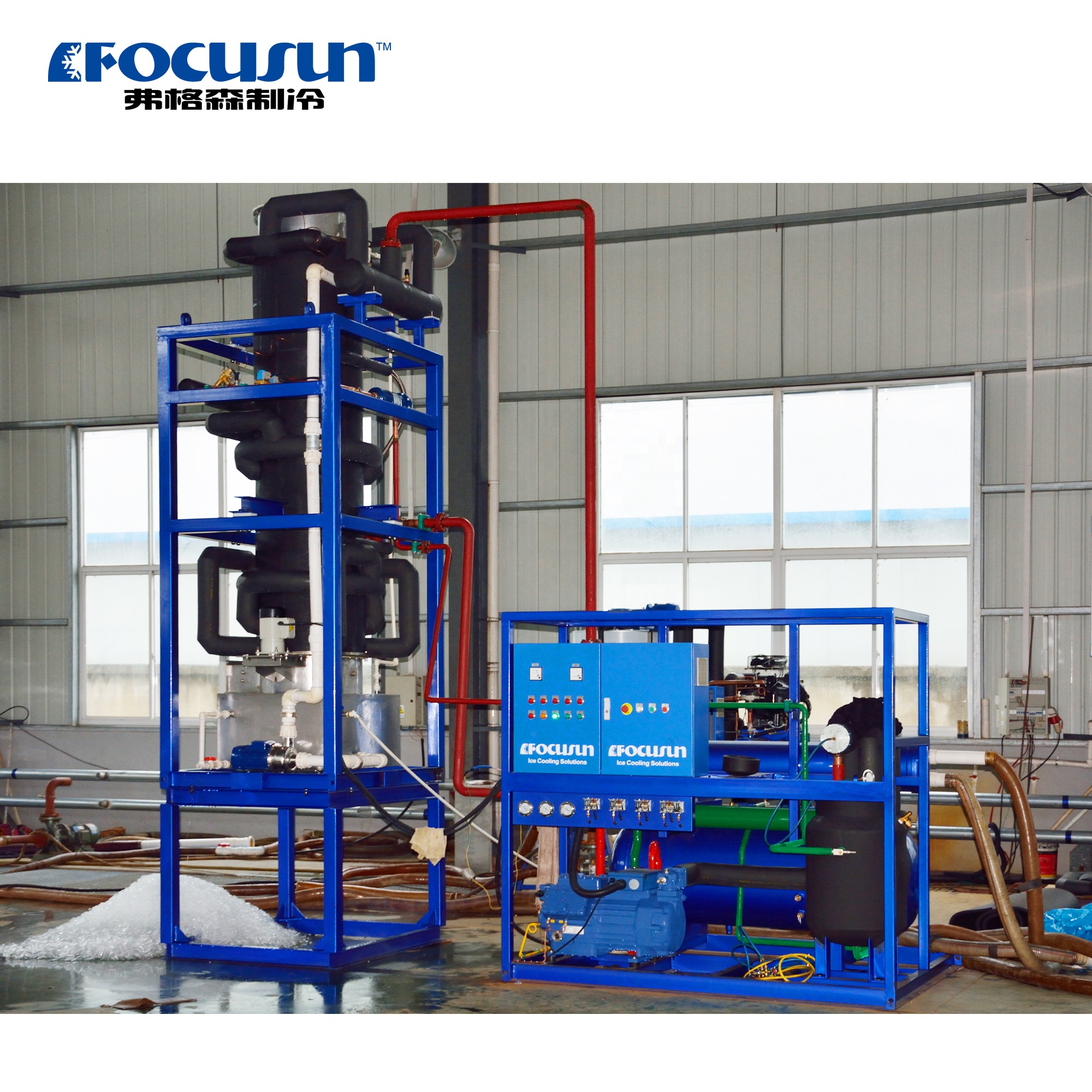 food grade tube ice machine made of stainless steel