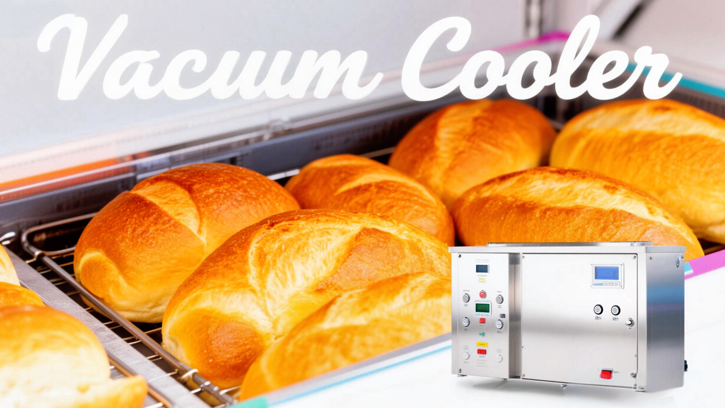 Industrial vacuum cooling system for pastries, efficient moisture preservation, food processing