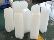 Milky block ice