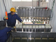 Containerized brine system block ice plant