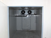 Stainless steel ice storage room
