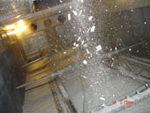 automatic rake ice storage room