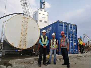 Focusun industrial water chiller system installed at a project site in Thailand
